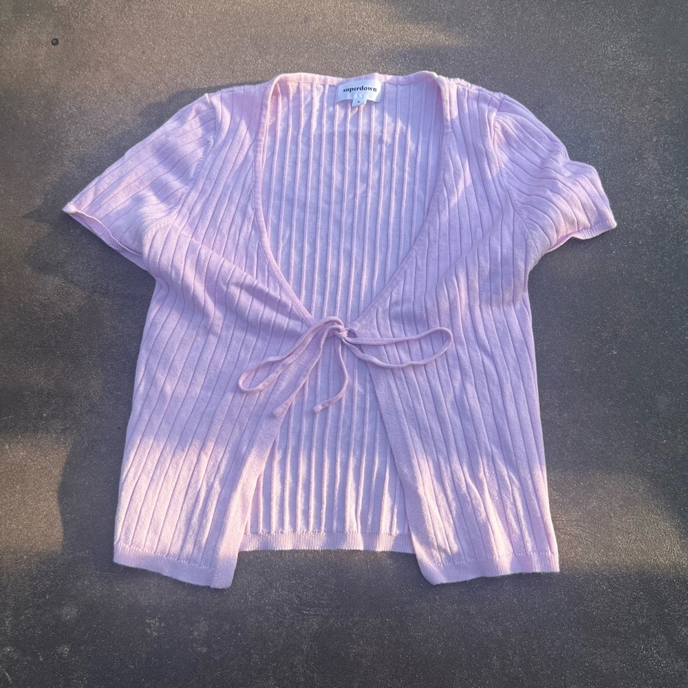 Pink tie top